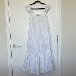 Abercrombie & Fitch White Midi Dress